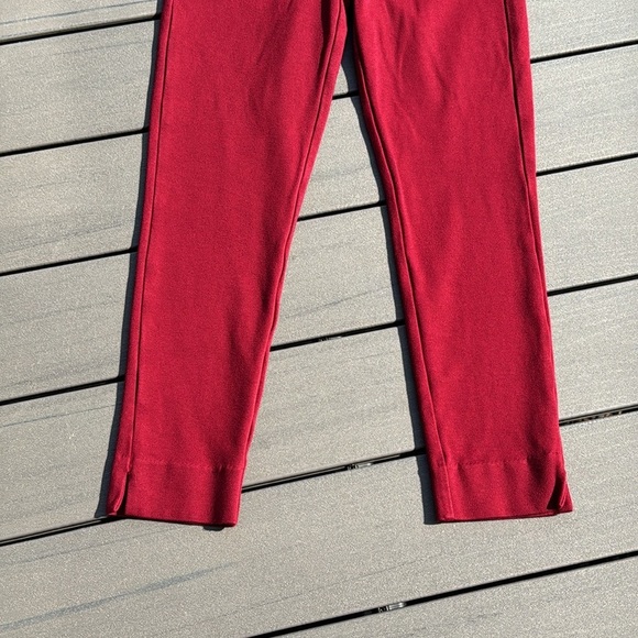 CAbi Ava Slim Ankle Trouser #3201 Rhubarb Red Maroon Pants Women's Size 2 - Picture 3 of 6